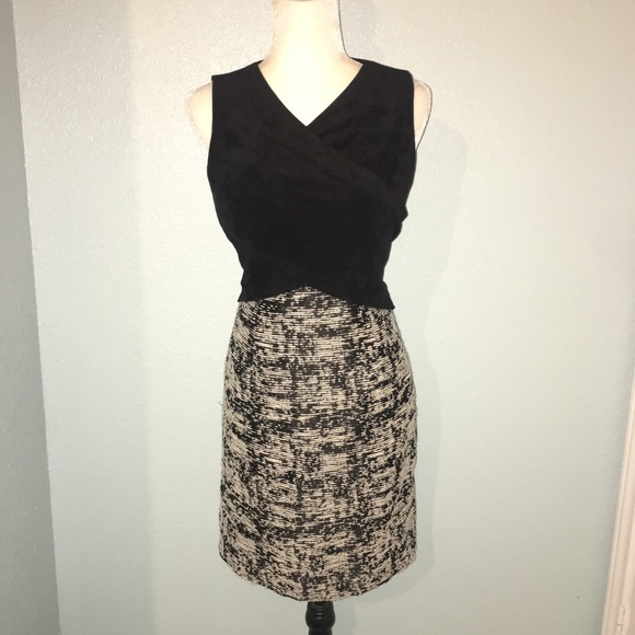 Calvin Klein Velvet Marled Sheath Dress Cross Over - Picture 1 of 5